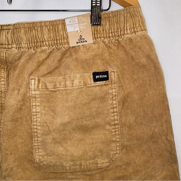 Men’s prAna Tan Corduroy Canyon Camp Shorts Sz XXL - Picture 6 of 11